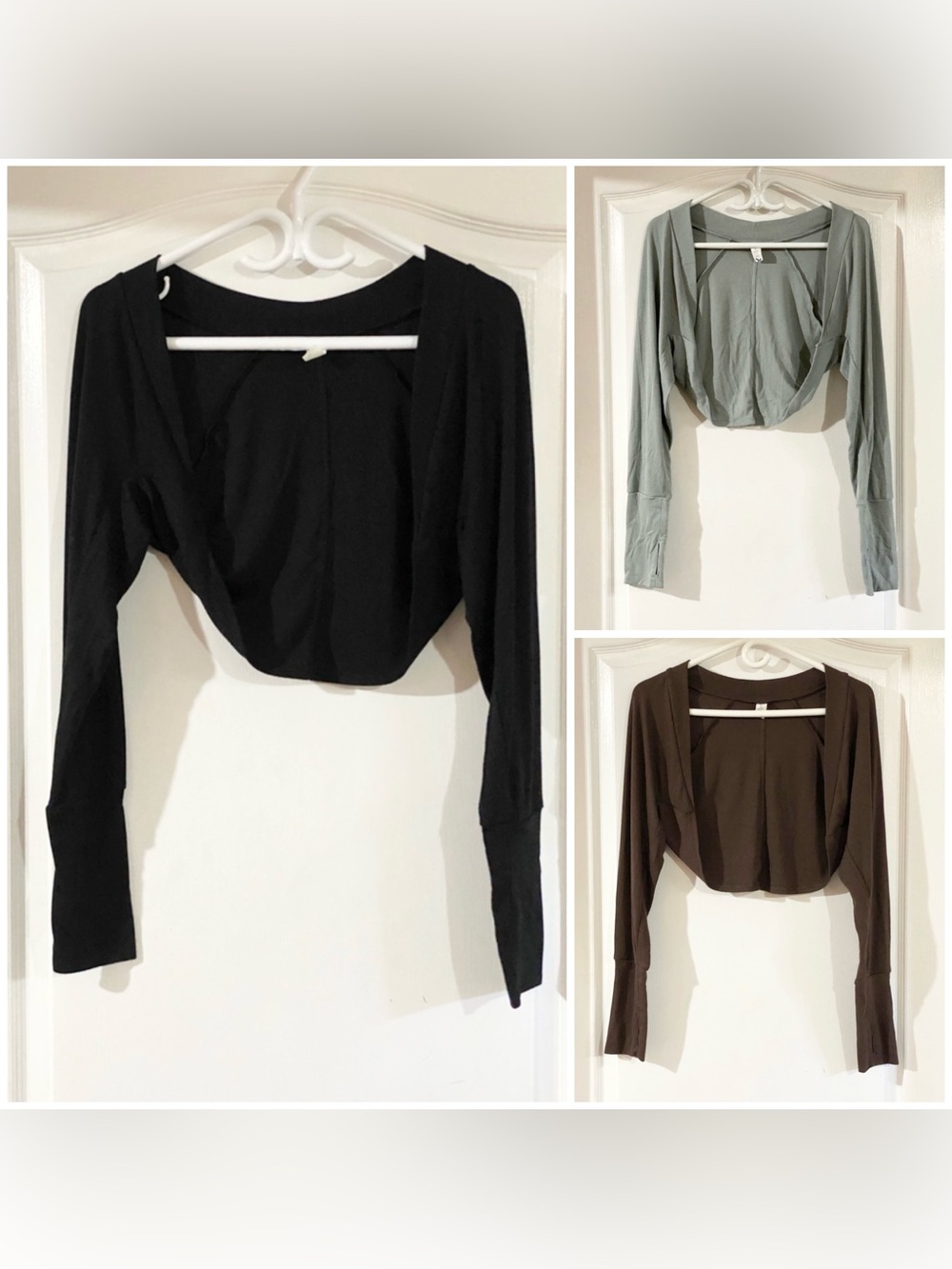 Lot of 3 Old Navy Active Go-Dry Cropped Shrugs Size XL